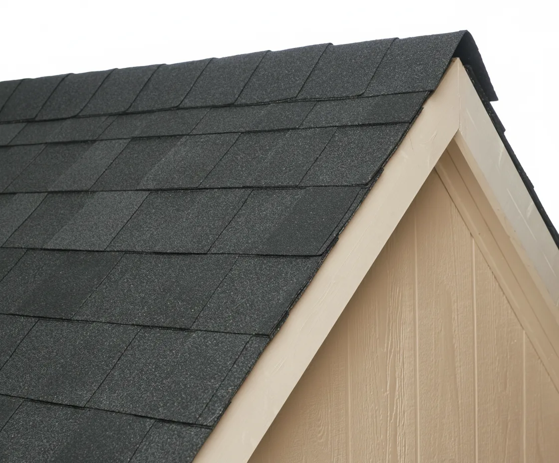Beige house with Charcoal roof using Pinnacle Pristine BLACK SHADOW
