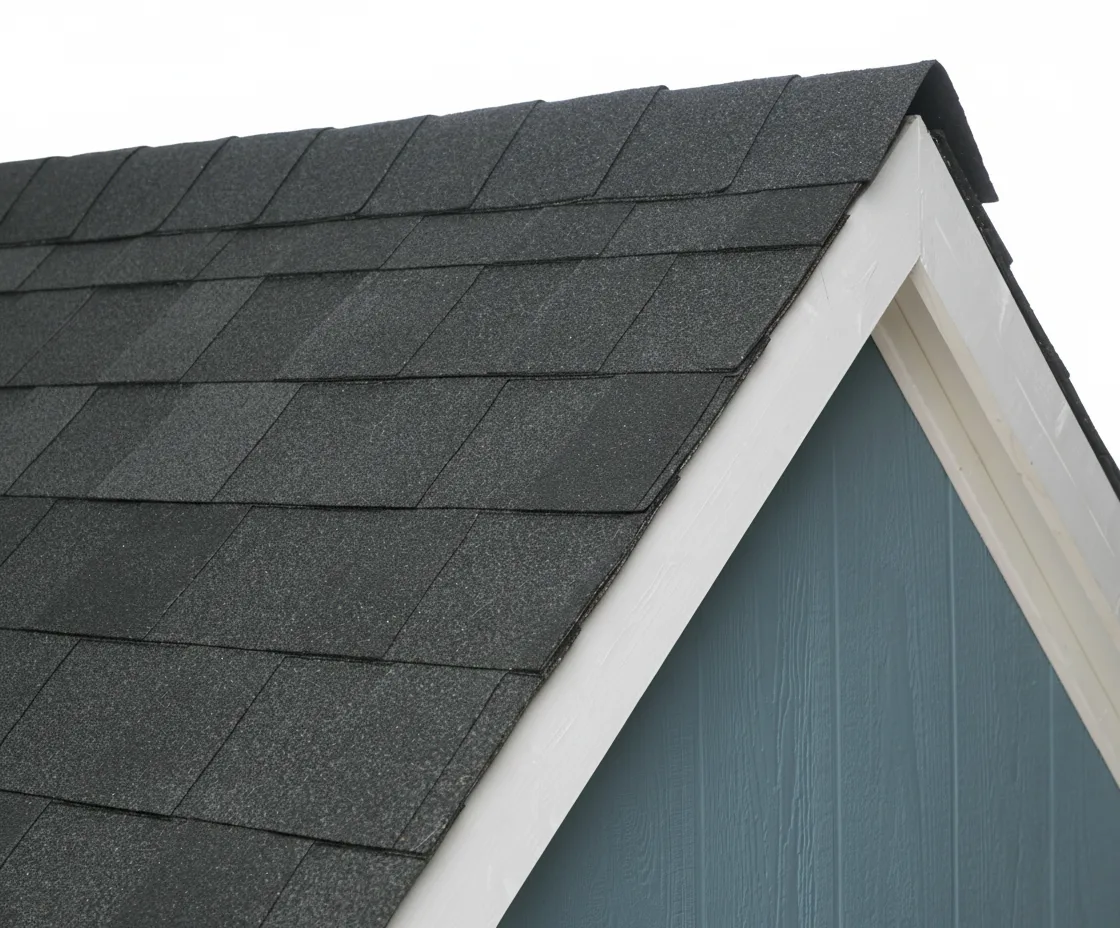 Blue house with Charcoal roof using Pinnacle Pristine BLACK SHADOW