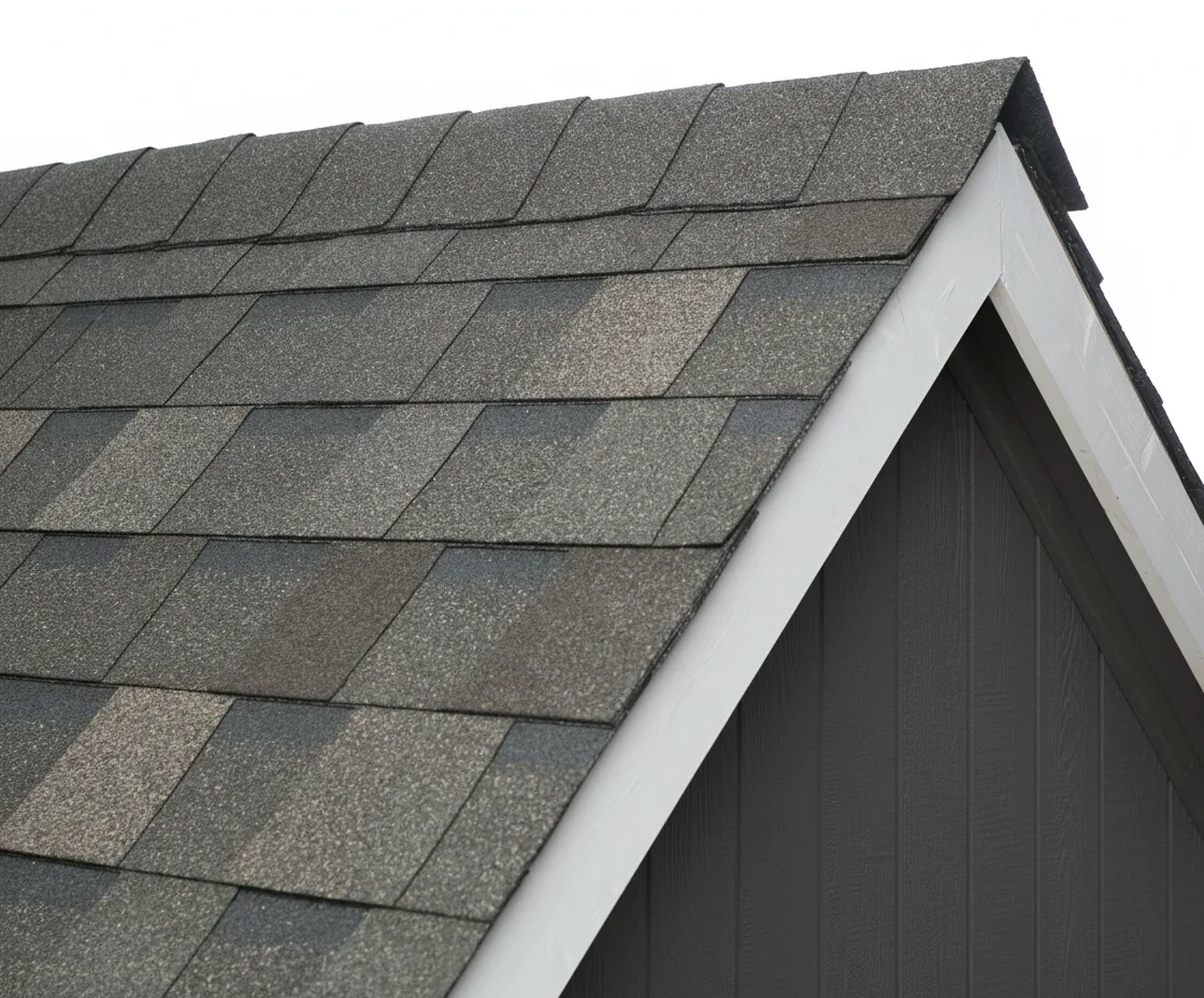 Dark Gray house with Weathered Wood roof using Pinnacle Pristine WEATHERED WOOD