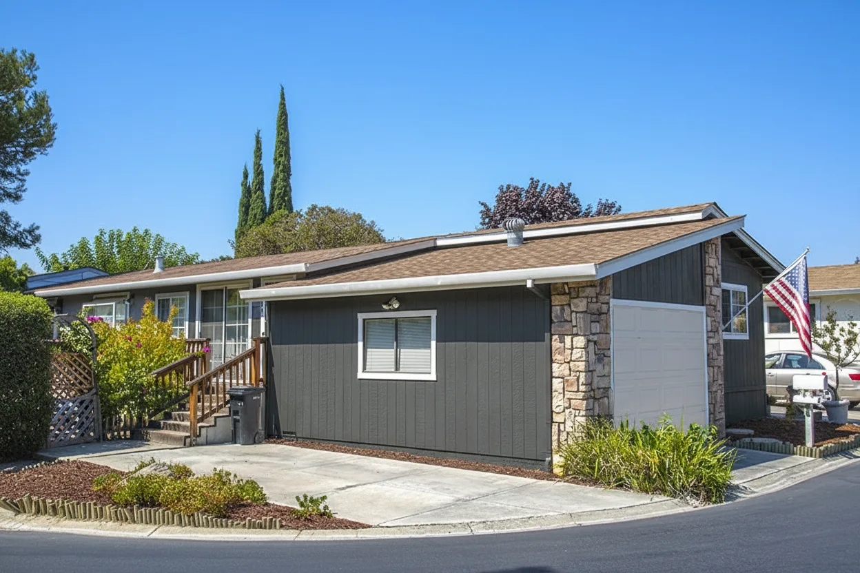 Dark Gray house with Weathered Wood roof using Landmark Resawn Shake