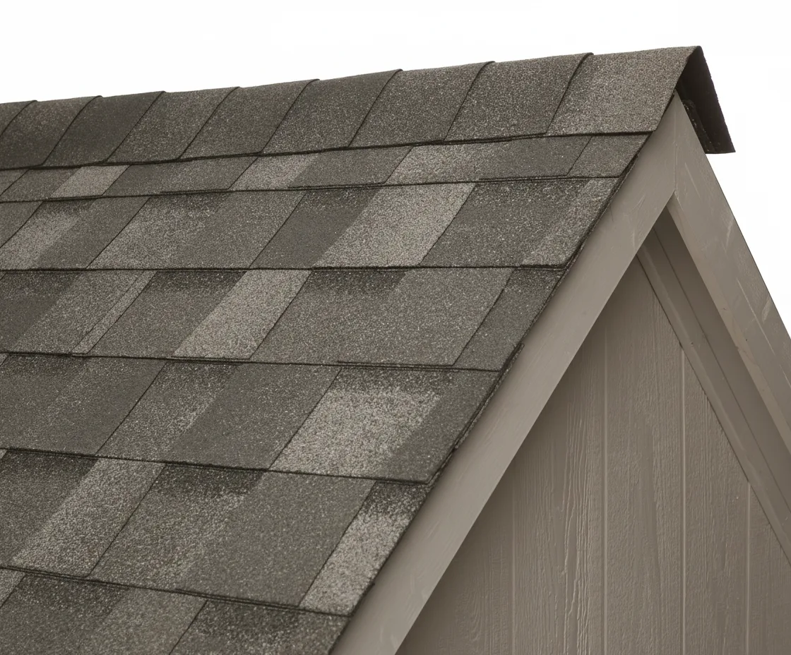 Gray house with Charcoal roof using Pinnacle Pristine COASTAL GRANITE