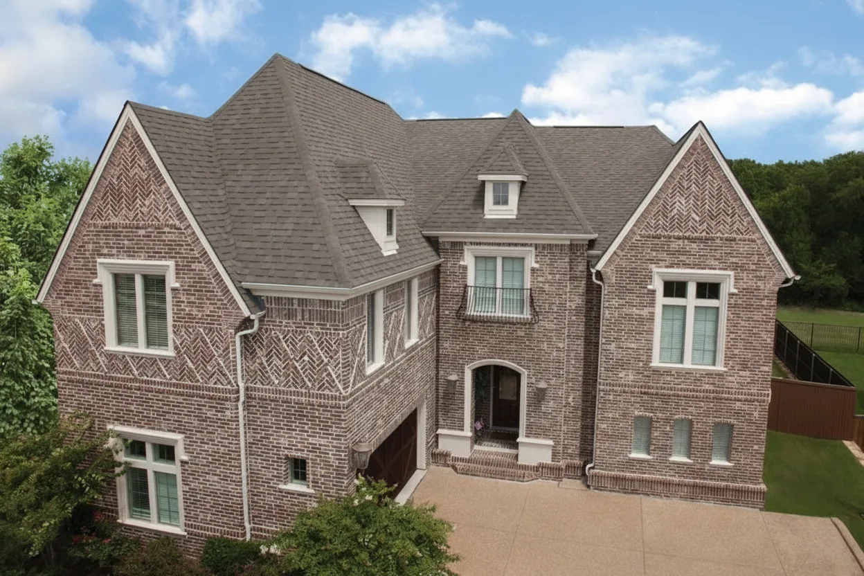 Gray house with Weathered Wood roof using Legacy Weathered Wood