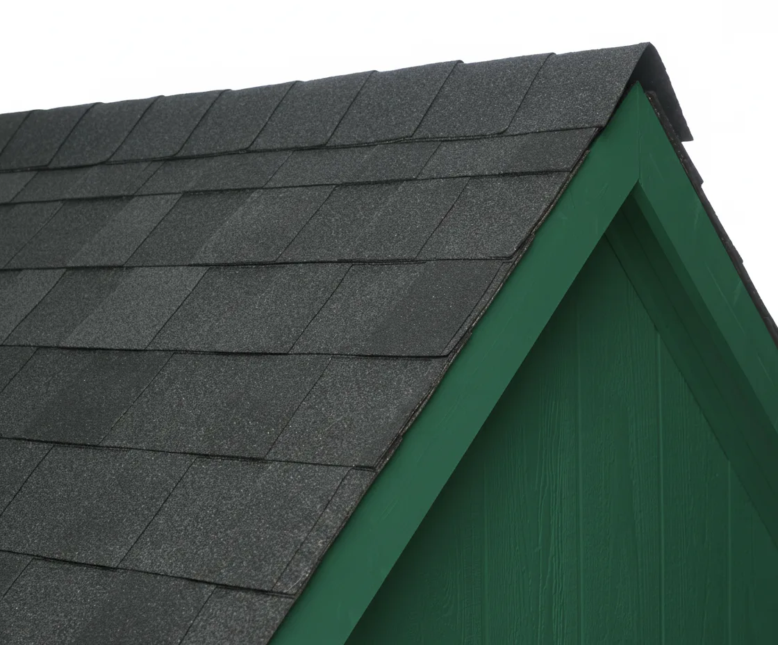 Hunter Green house with Charcoal roof