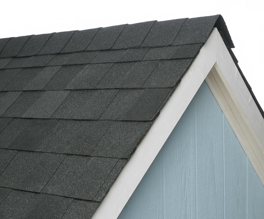 Light Blue house with Charcoal roof