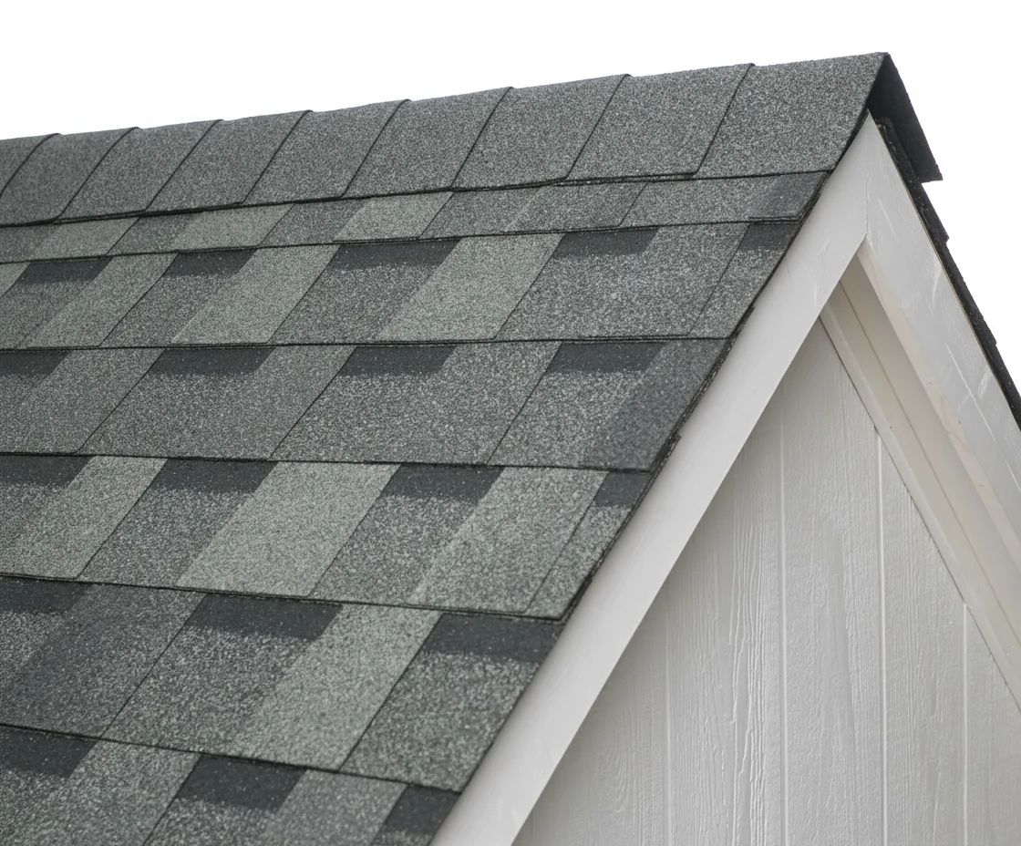 Light Gray house with Charcoal roof using Pinnacle Pristine HEARTHSTONE