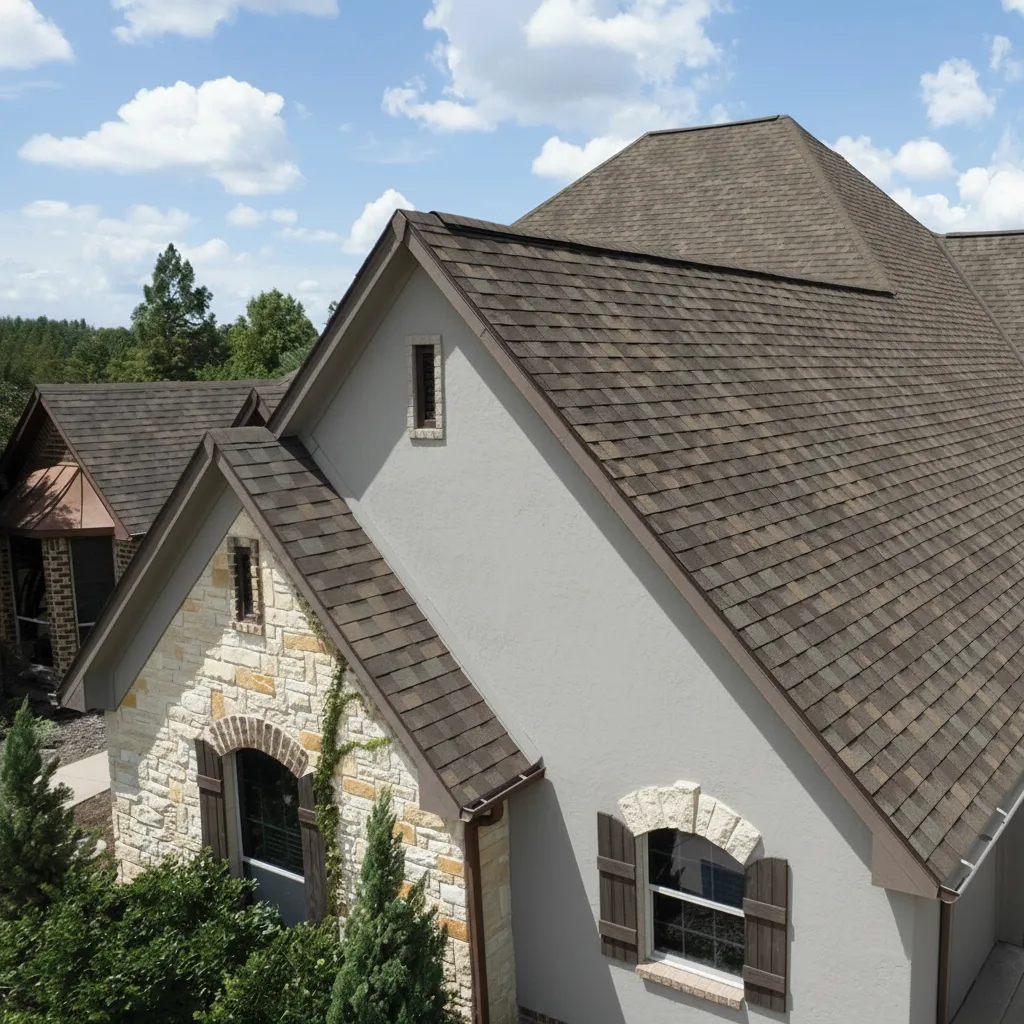 Light Gray house with Charcoal roof using Dynasty Cornerstone WWD