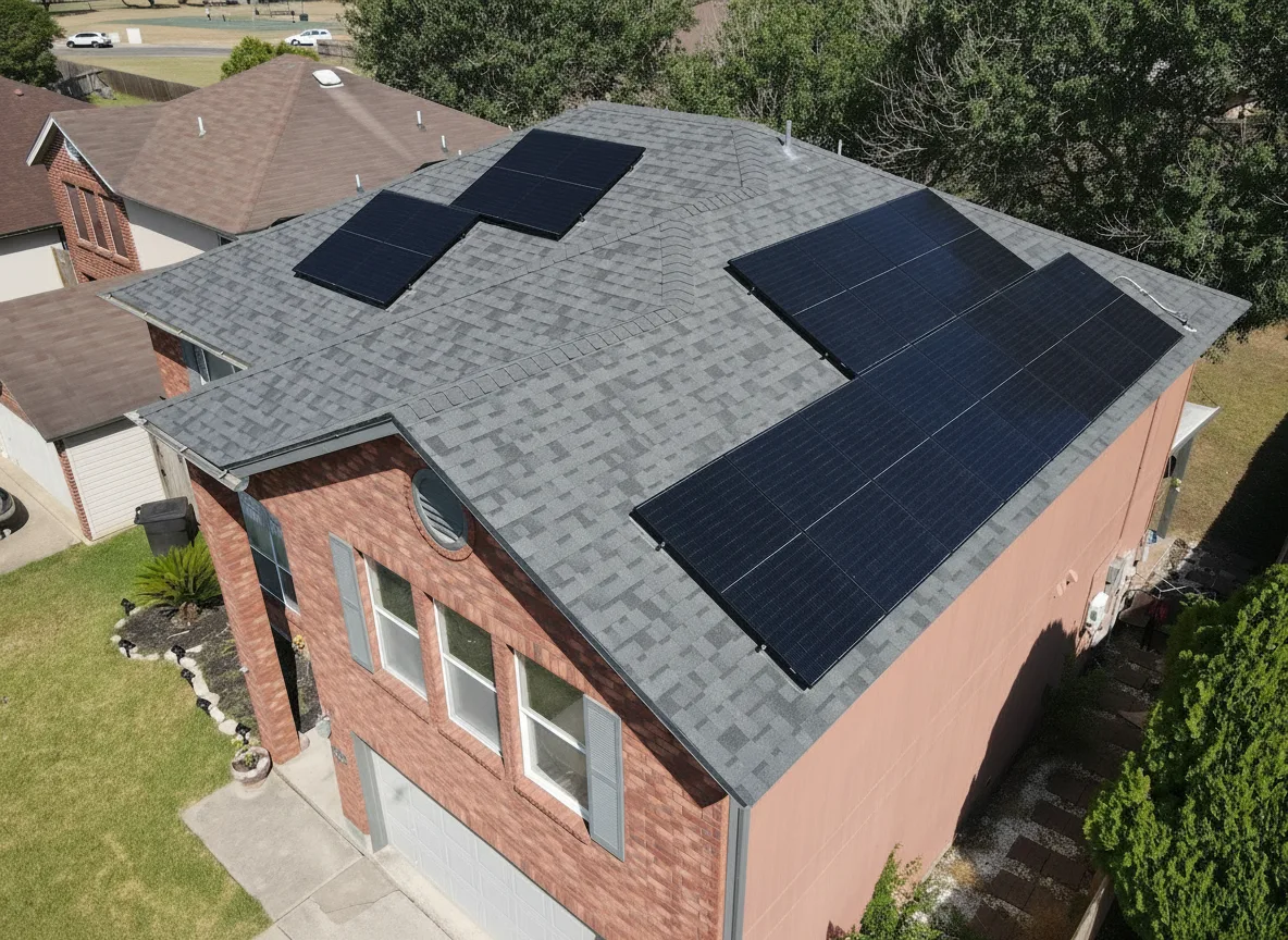 Terracotta house with Charcoal roof using Duration Estate Gray