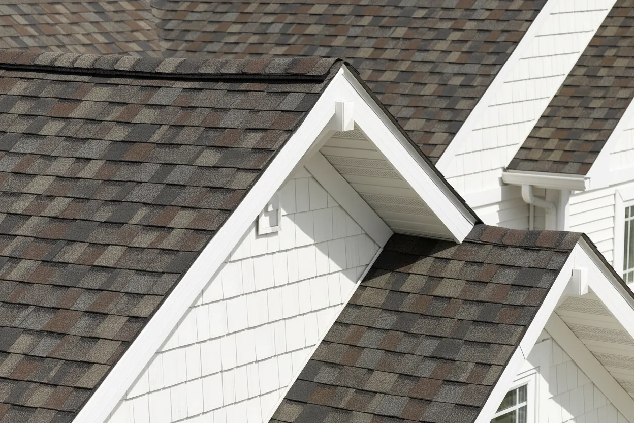 White house with Weathered Wood roof using Landmark Pro Max Def Driftwood
