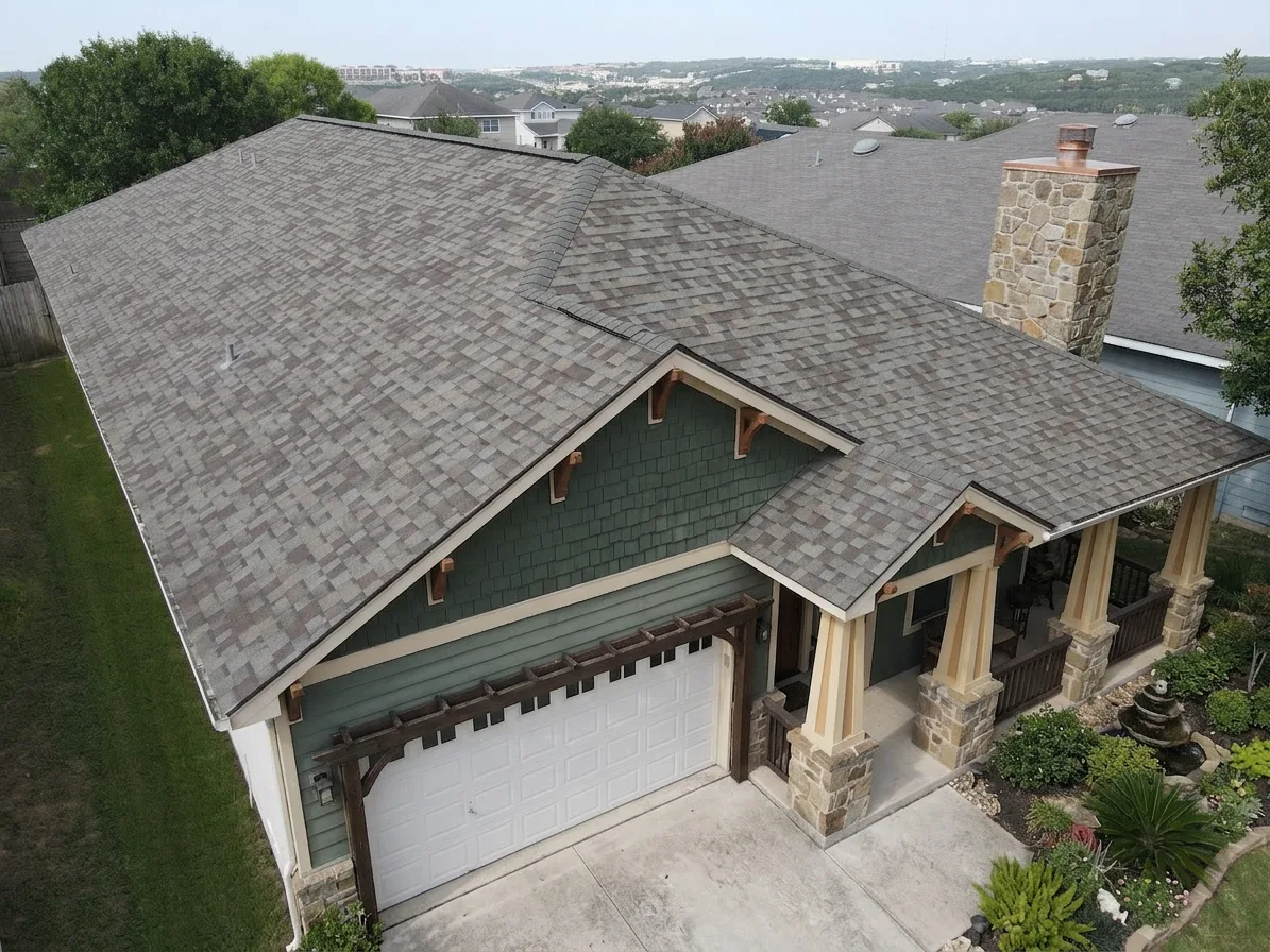 Craftsman home with Weathered Wood roof -- Owens Corning Duration Driftwood (right-34)