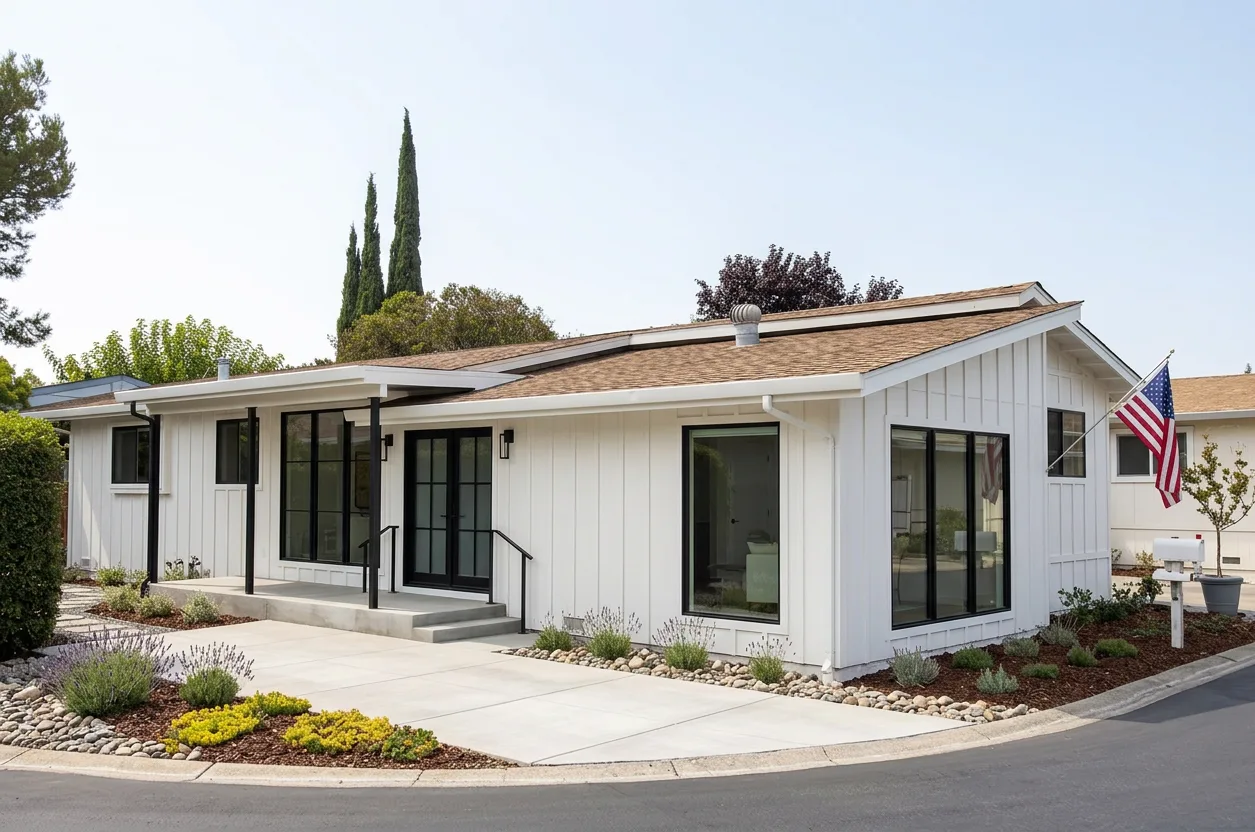 Modern Farmhouse home with Weathered Wood roof -- CertainTeed Landmark Resawn Shake (left-34)