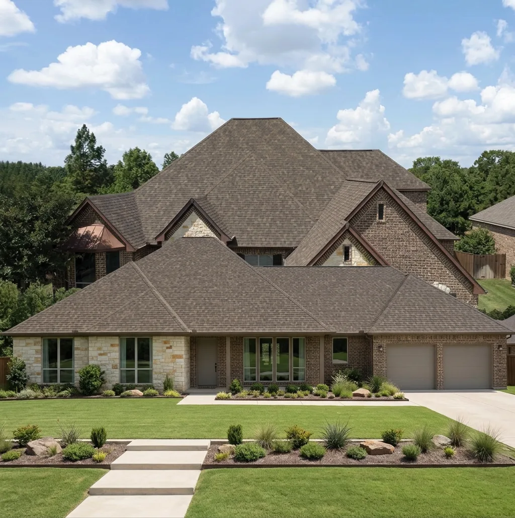 Ranch home with Charcoal roof -- IKO Dynasty Cornerstone WWD (front)