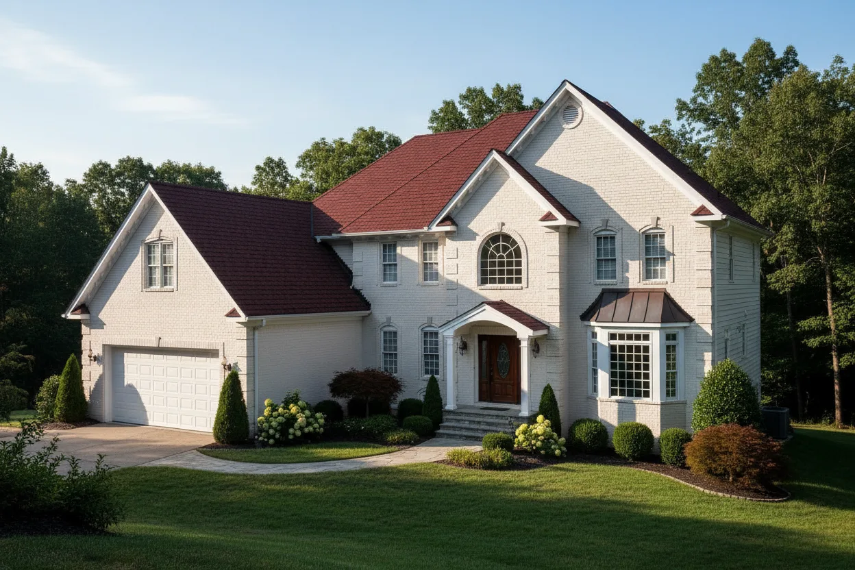 Florida home with Grand Manor Georgian Brick roof