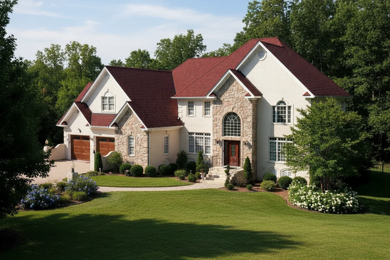 Florida home with Grand Manor Georgian Brick roof