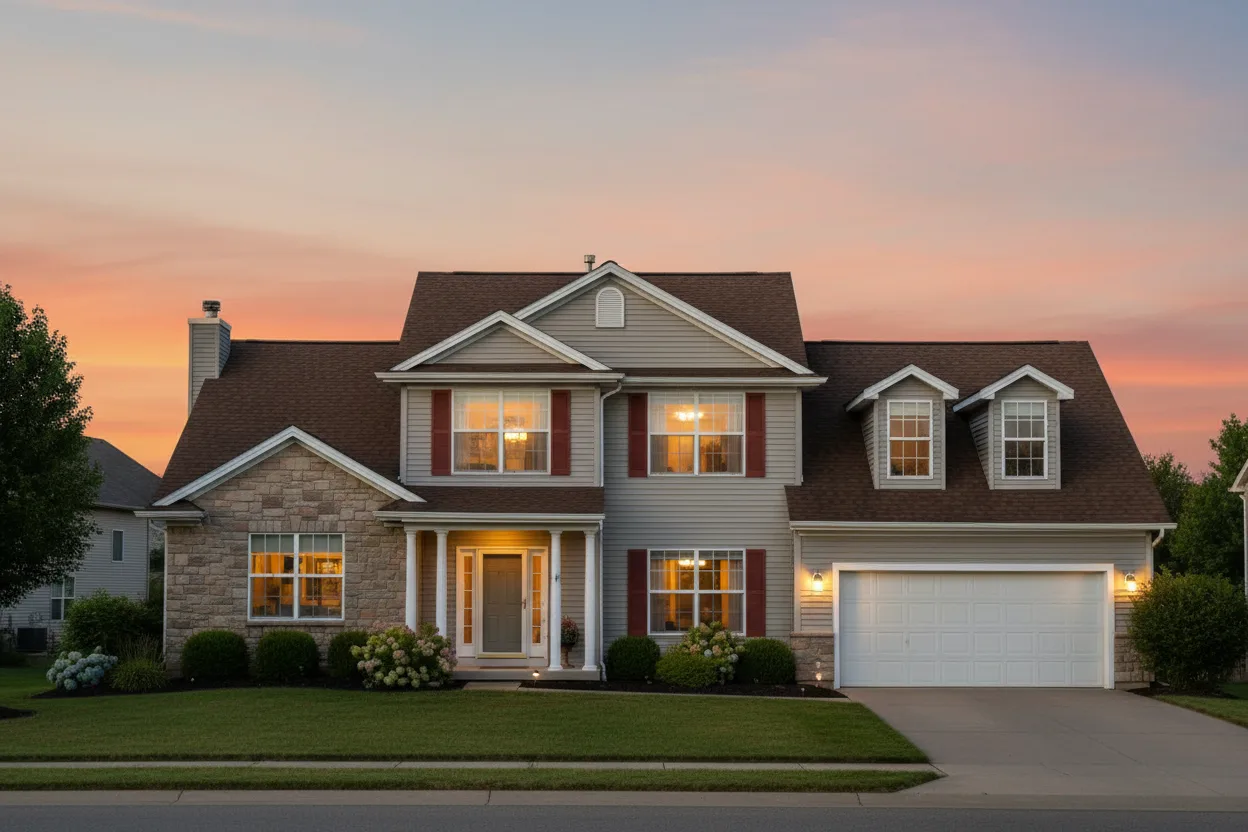 Florida home with Landmark Burnt Sienna roof