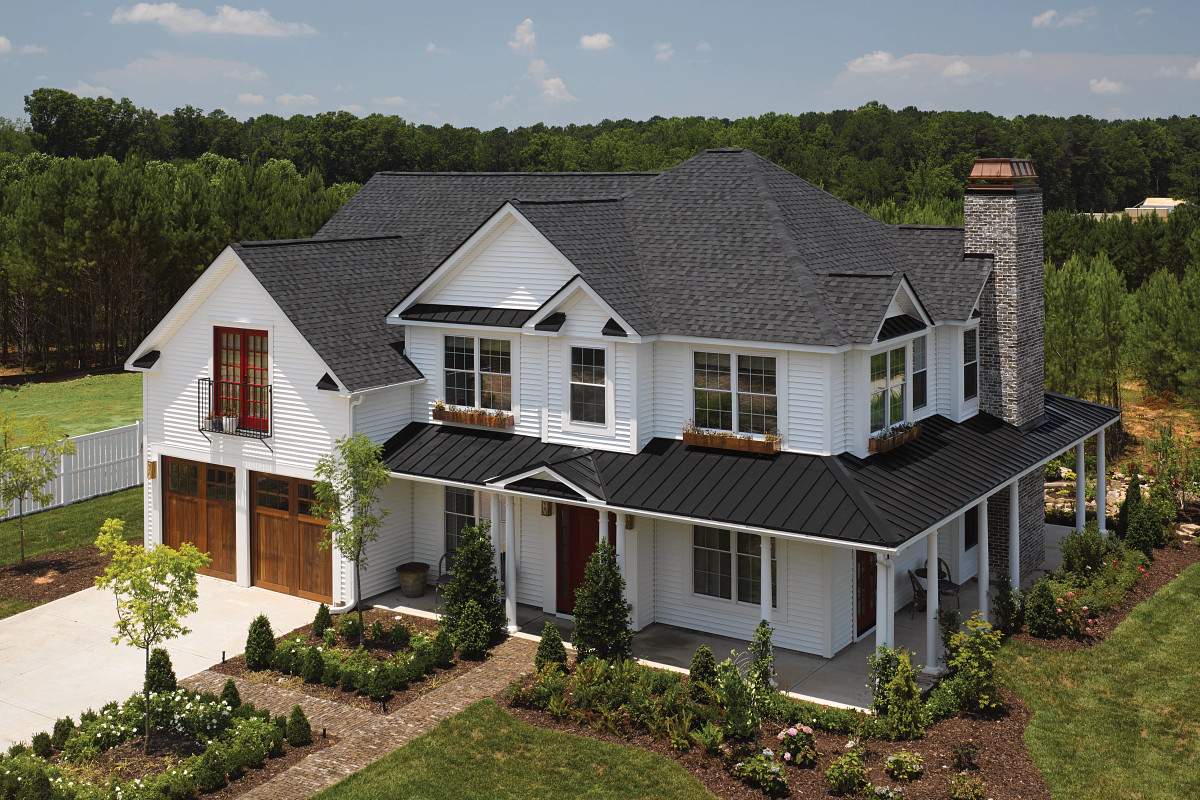 Home with CertainTeed Landmark Cinder Black roof