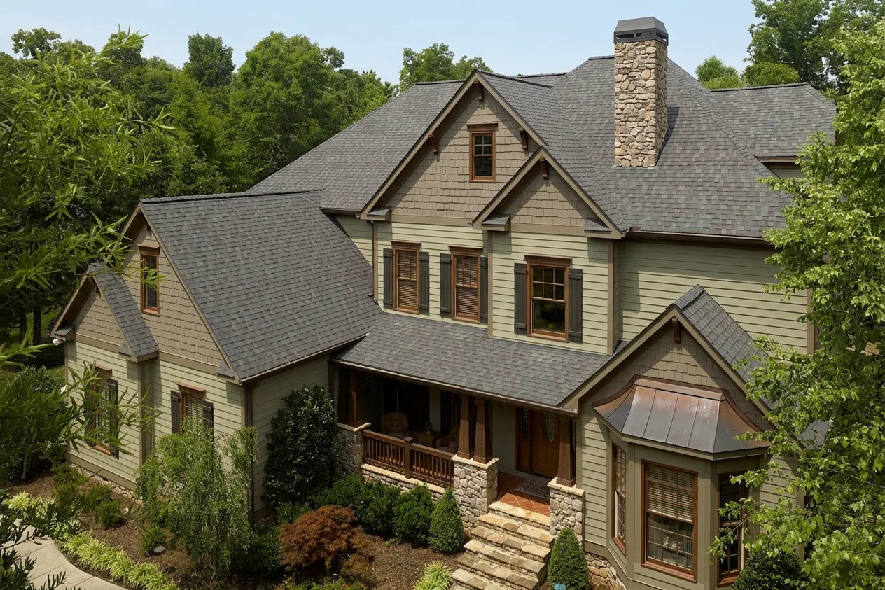 Florida home with Landmark Driftwood roof