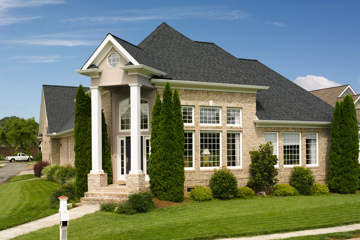 Home with CertainTeed Landmark Moire Black roof