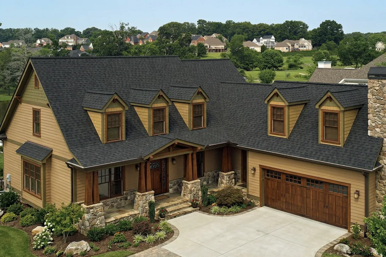 Florida home with Landmark Pro Max Def Black Walnut roof