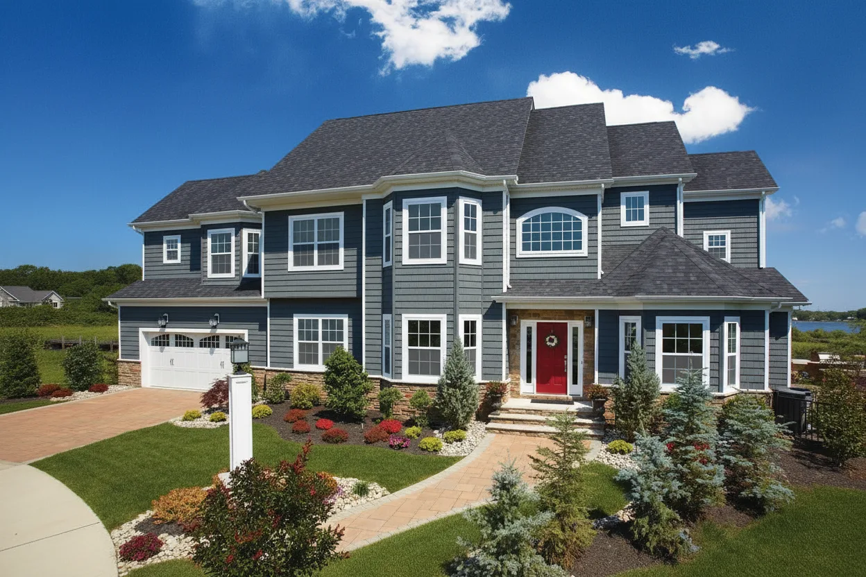 Florida home with Landmark Pro Max Def Pewter roof
