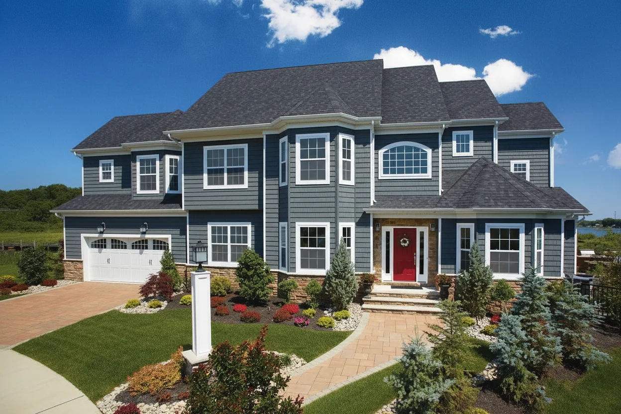 Florida home with Landmark Pro Max Def Pewter roof