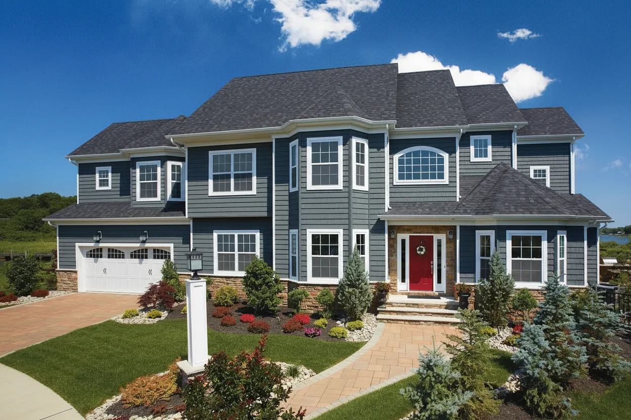 Florida home with Landmark Pro Max Def Pewter roof