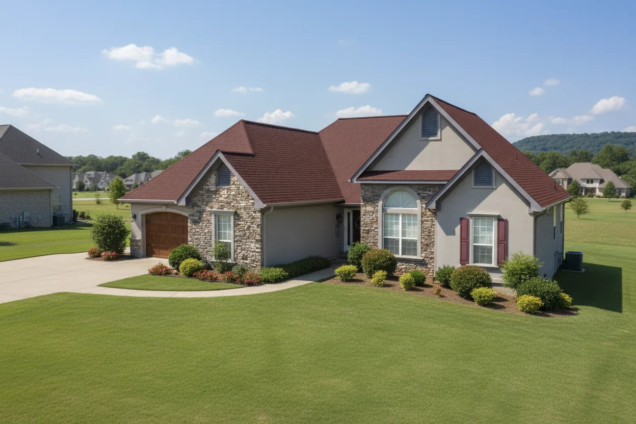 Florida home with Landmark Pro Max Def Red Oak roof