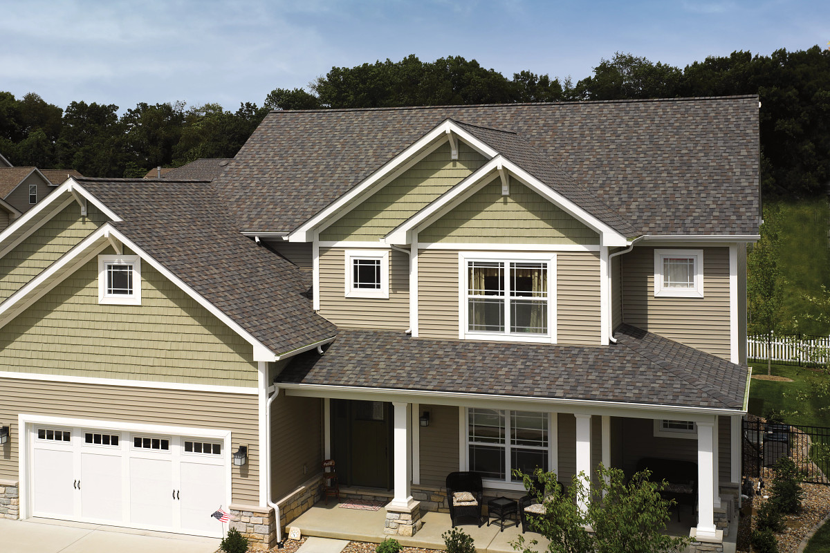 Home with CertainTeed Northgate Climateflex Max Def Driftwood roof