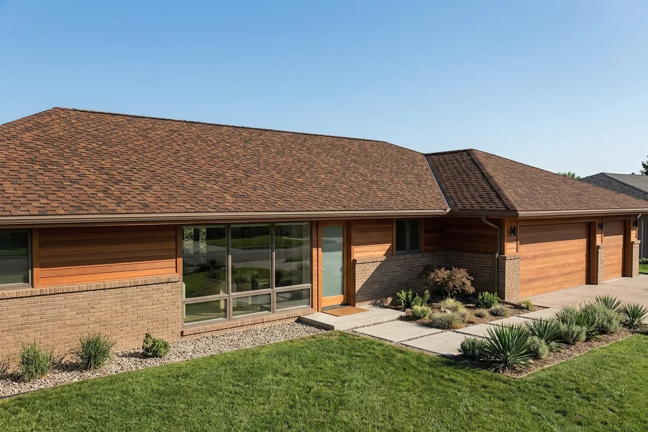 Florida home with Presidential Shake Aged Bark roof