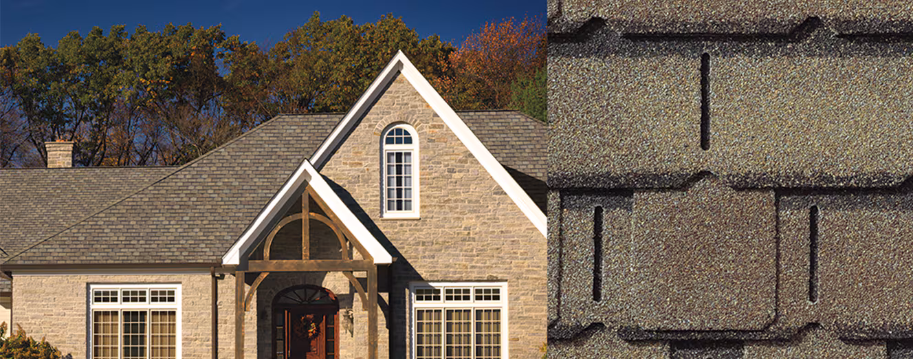Home with GAF Camelot II Weathered Timber roof