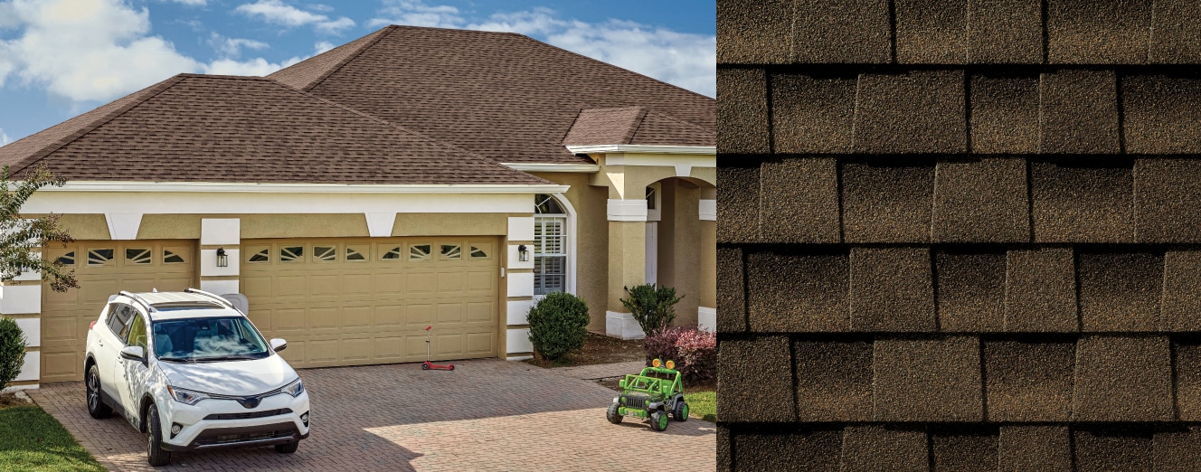 Home with GAF Timberline HDZ Barkwood roof