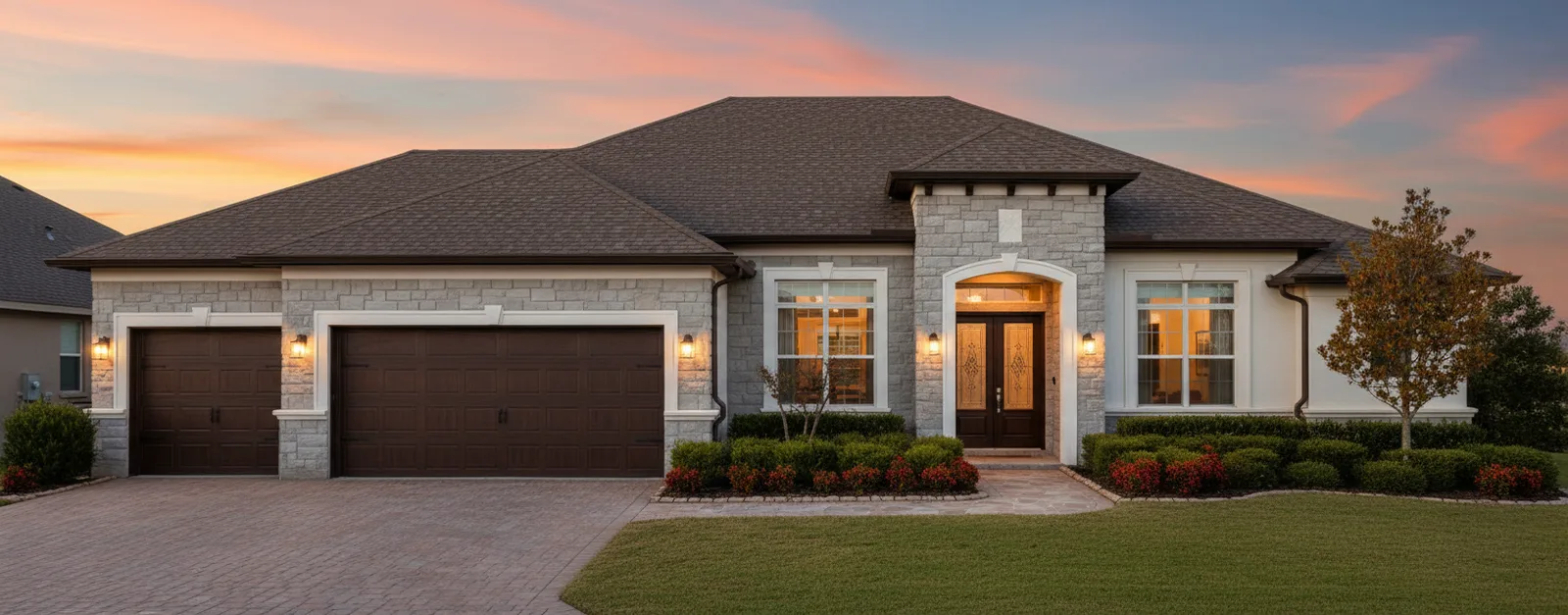 Florida home with Timberline HDZ Barkwood roof