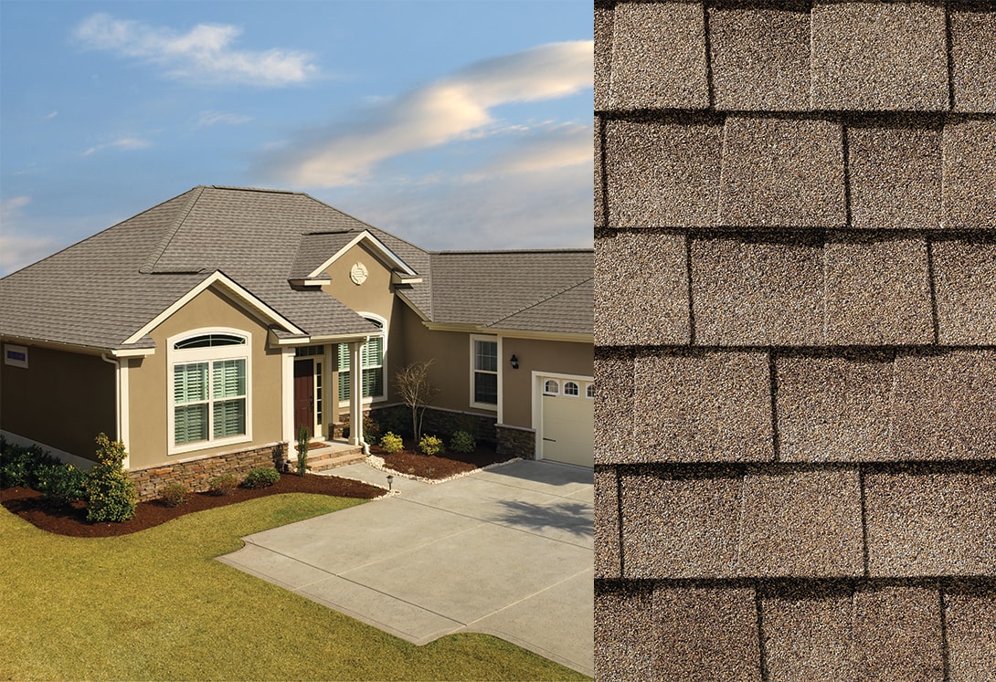 Home with GAF Timberline HDZ Driftwood roof