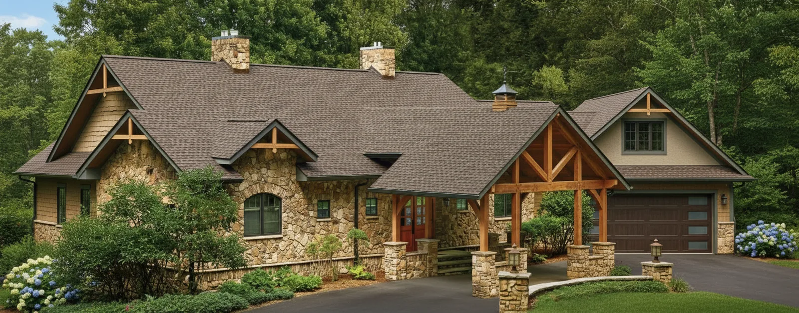 Florida home with Timberline HDZ Mission Brown roof