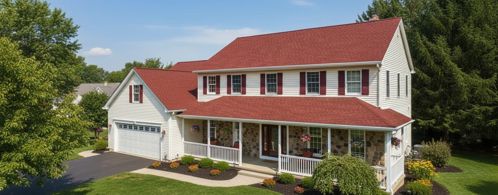 Florida home with Timberline HDZ Patriot Red roof