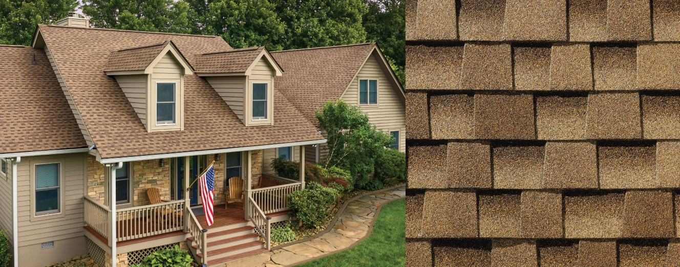 Home with GAF Timberline HDZ Shakewood roof