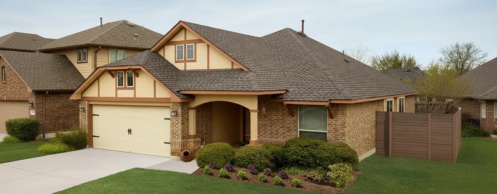 Florida home with Timberline UHDZ with UltraMat Barkwood roof