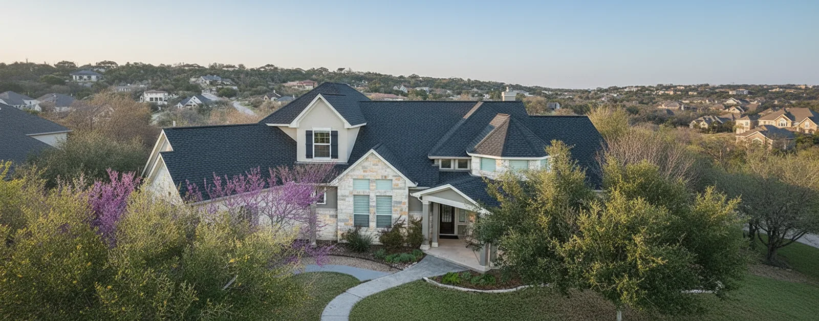 Florida home with Timberline UHDZ with UltraMat Charcoal roof