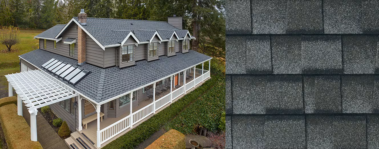 Home with GAF Timberline UHDZ with UltraMat Pewter Gray roof