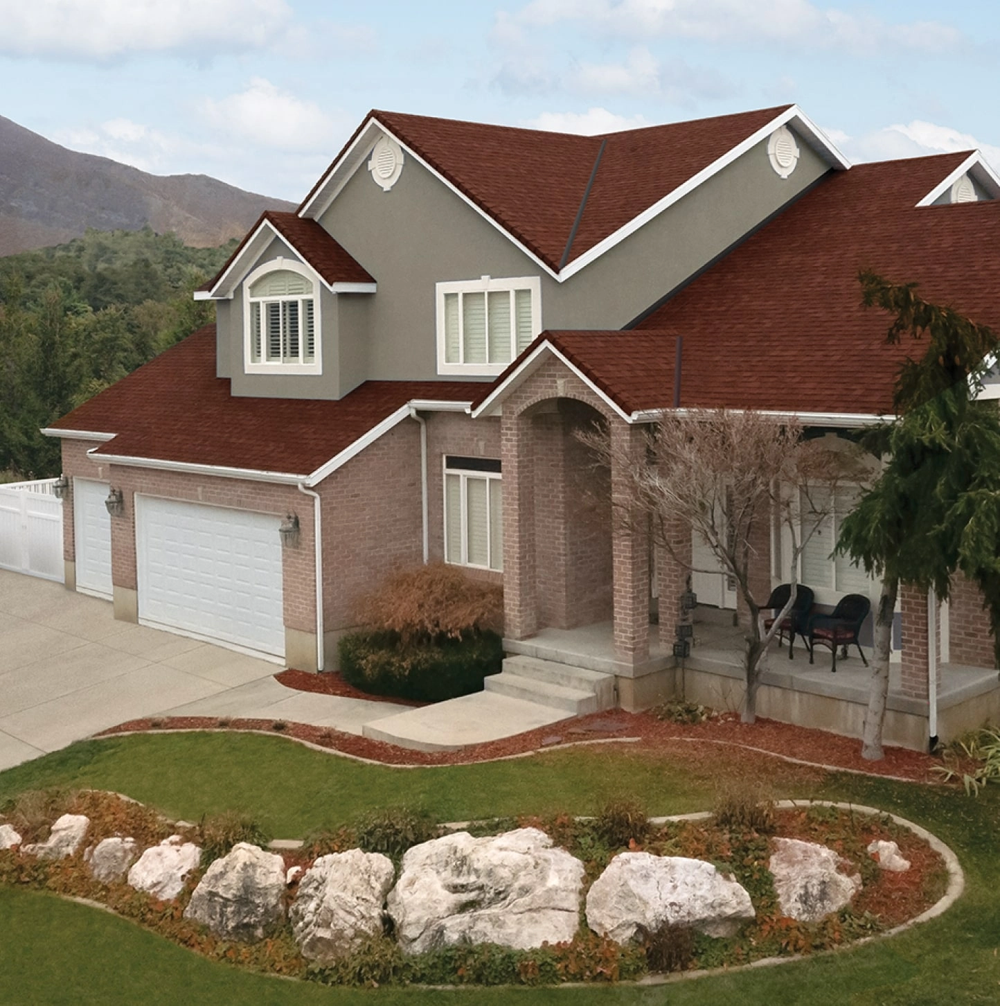 Home with IKO Dynasty Monaco Red roof