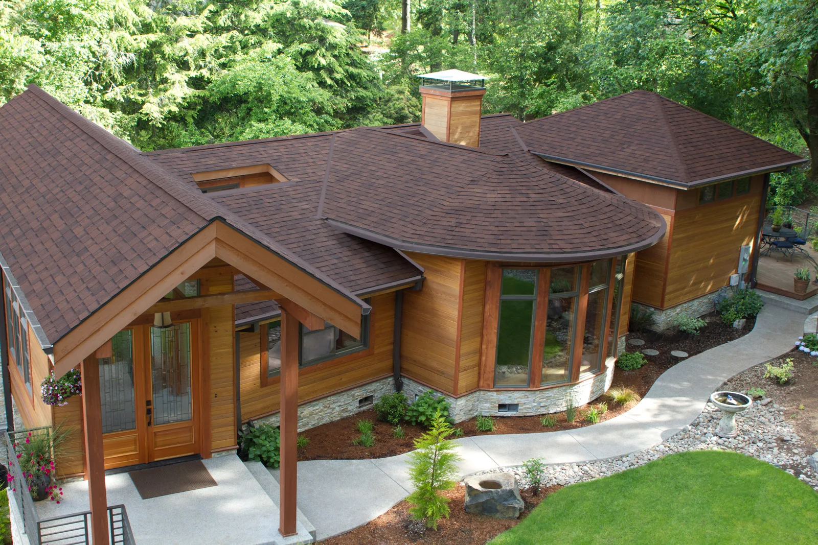 Home with Malarkey Vista AR Antique Brown roof
