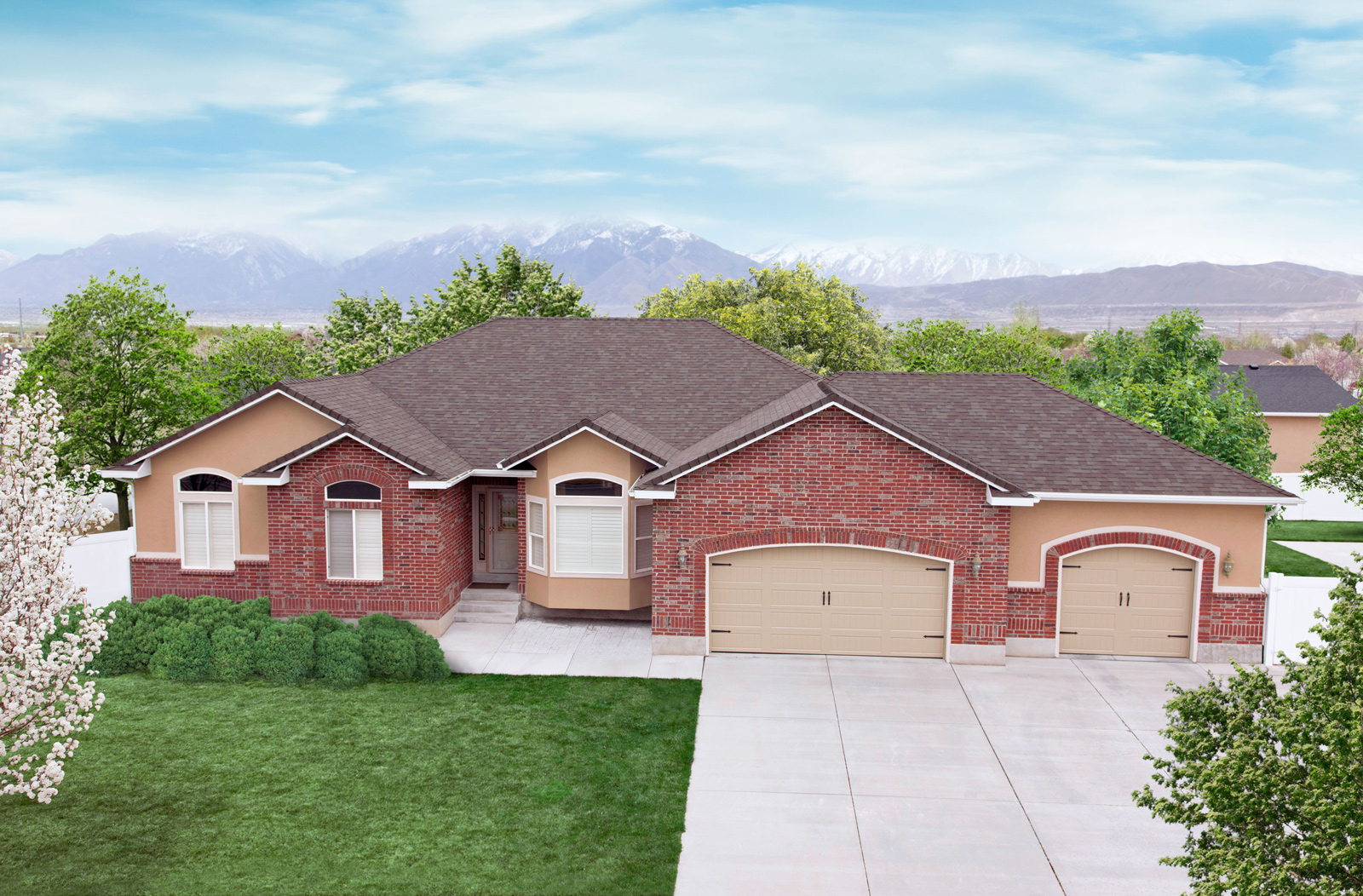 Florida home with Vista AR Heather roof