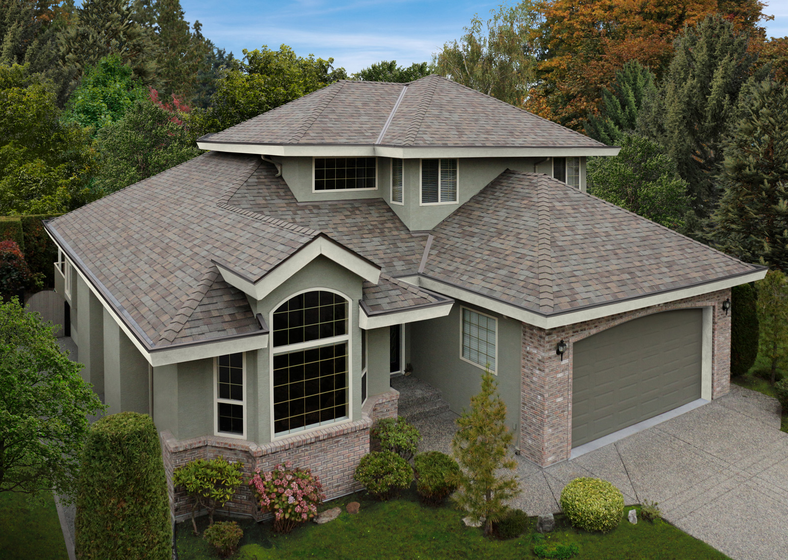 Florida home with Vista AR Natural Wood roof